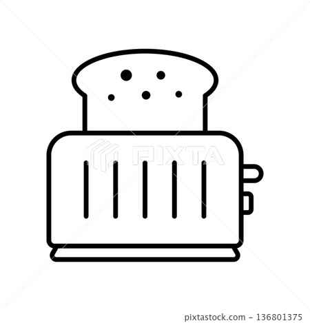 Toaster Icon Vector Design Illustration Toaster Icon Vector Design Illustration 136801375