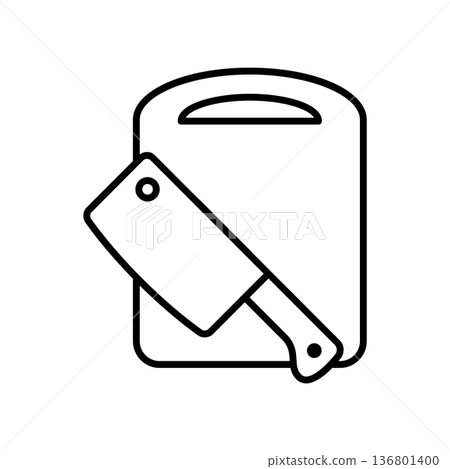 Cutting Board Icon Vector Design Illustration 136801400