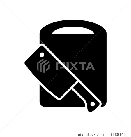 Cutting Board Icon Vector Design Illustration 136801401