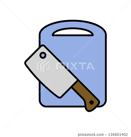 Cutting Board Icon Vector Design Illustration 136801402