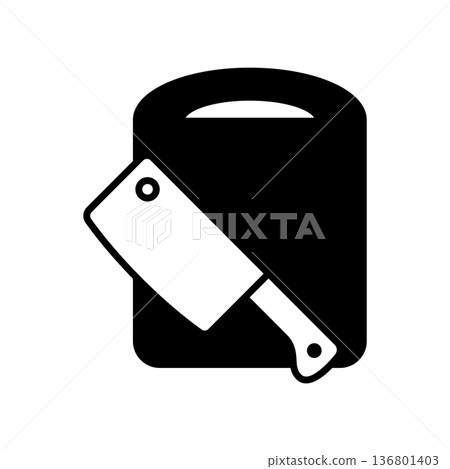 Cutting Board Icon Vector Design Illustration 136801403