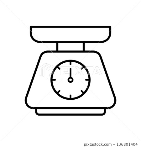 Kitchen Scale Icon vector Design illustration 136801404