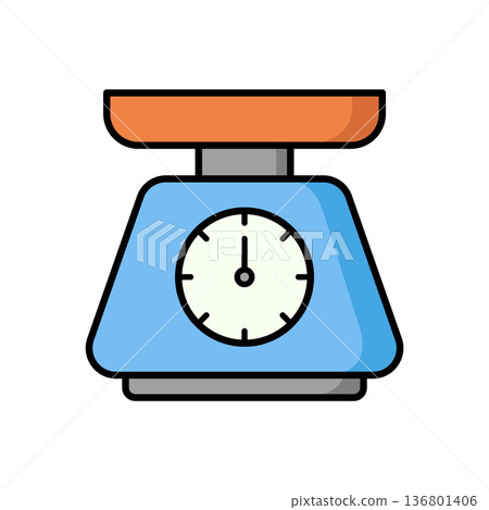Kitchen Scale Icon vector Design illustration 136801406