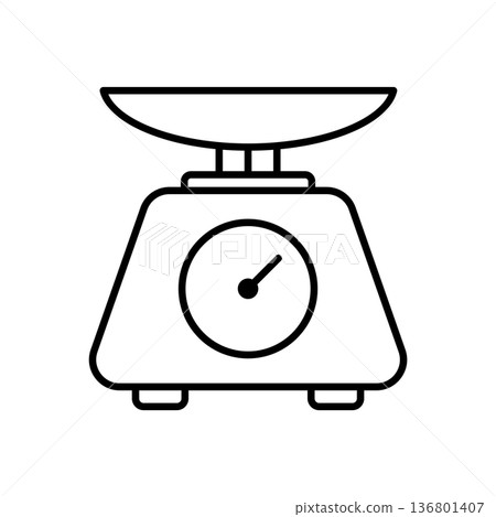 Kitchen Scale Icon vector Design illustration 136801407