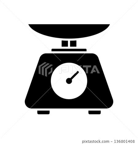 Kitchen Scale Icon vector Design illustration 136801408