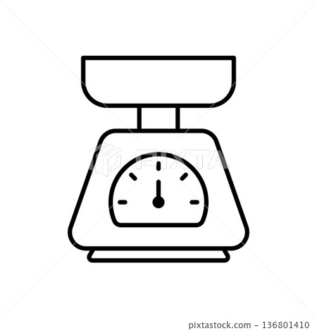 Kitchen Scale Icon vector Design illustration 136801410
