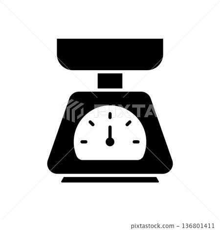 Kitchen Scale Icon vector Design illustration 136801411