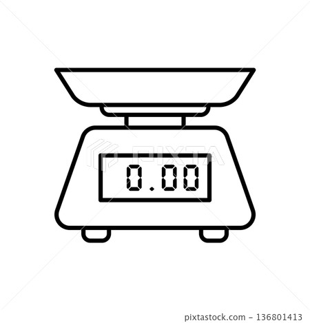 Kitchen Scale Icon vector Design illustration 136801413