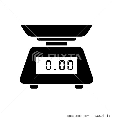 Kitchen Scale Icon vector Design illustration 136801414