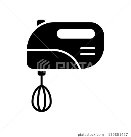 Hand Mixer Icon Vector Design Hand Mixer Icon Vector Design 136801427