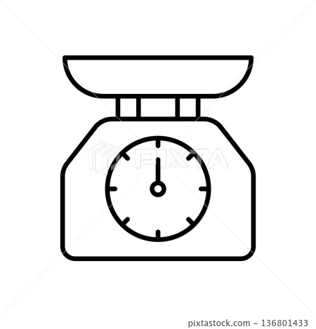 Kitchen Scale Icon vector Design illustration 136801433