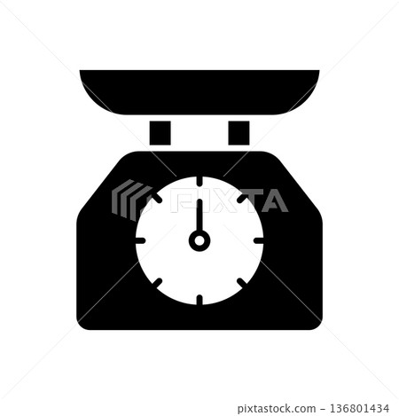Kitchen Scale Icon vector Design illustration 136801434