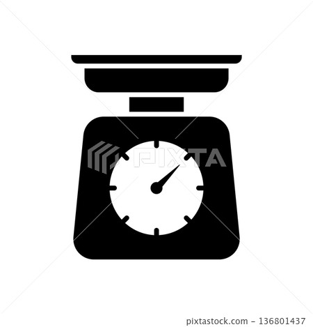 Kitchen Scale Icon vector Design illustration Kitchen Scale Icon vector Design illustration 136801437