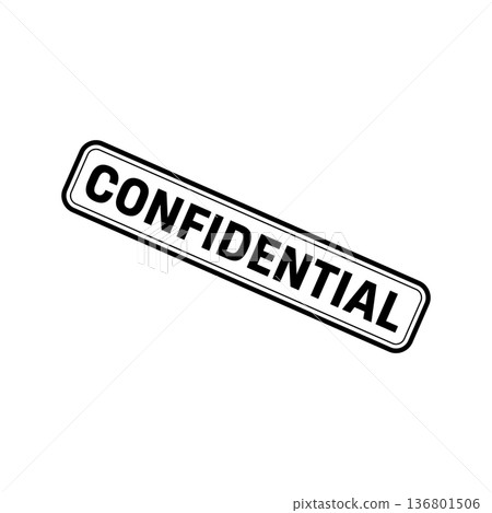 Confidential Stamp, Confidential Square Sign Confidential Stamp, Confidential Square Sign 136801506