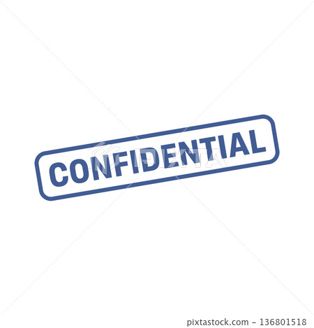 Confidential Stamp, Confidential Square Sign 136801518