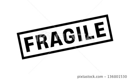 Fragile Stamp,Fragile Square Sign 136801530