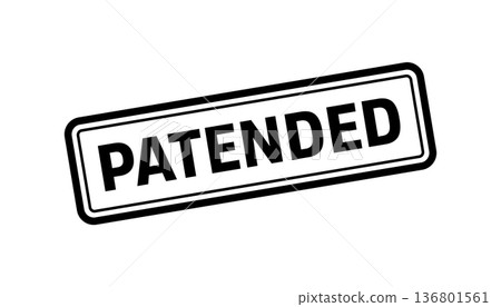 Patended Stamp,Patended Square Sign 136801561