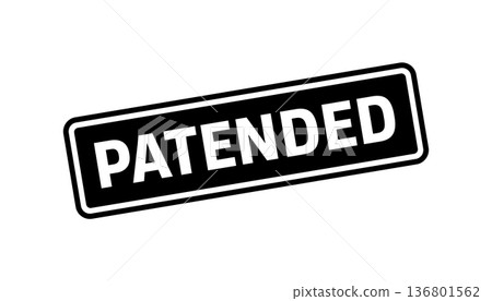 Patended Stamp,Patended Square Sign Patended Stamp,Patended Square Sign 136801562