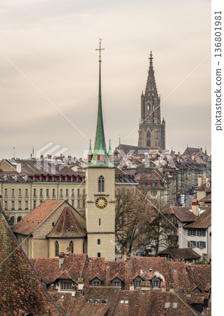 Skyline of Bern Old City. Switzerland 136801981