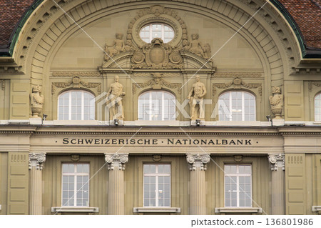 Headquarters of Swiss National Bank. Bern, Switzerland 136801986