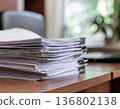 Large amount of documents piled up on the desk | Image of office work and paperwork 136802138