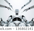 Future image of AI robotic surgery | Concept visual of artificial intelligence and medical technology 136802141