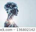 Image of the future of AI and neuroscience | Technology visuals that combine DNA and neural networks 136802142