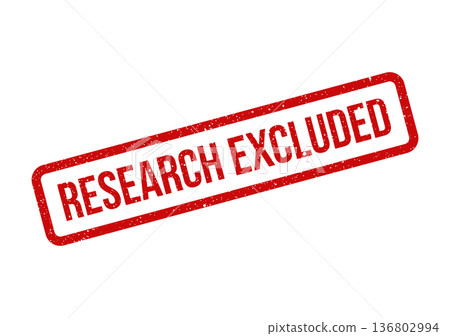 Distressed red rectangle stamp marking specific content as officially excluded from research results or datasets Distressed red rectangle stamp marking specific content as officially excluded from research results or datasets 136802994