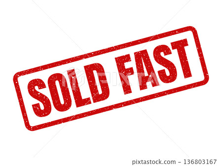 Distressed red rubber stamp displaying a clear message of quick sale, emphasizing efficient completion of a transaction Distressed red rubber stamp displaying a clear message of quick sale, emphasizing efficient completion of a transaction 136803167