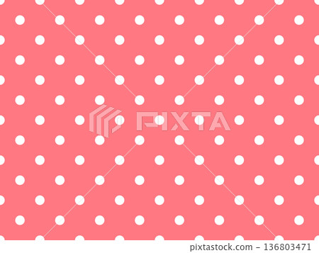 Dots Red White Seamless 136803471