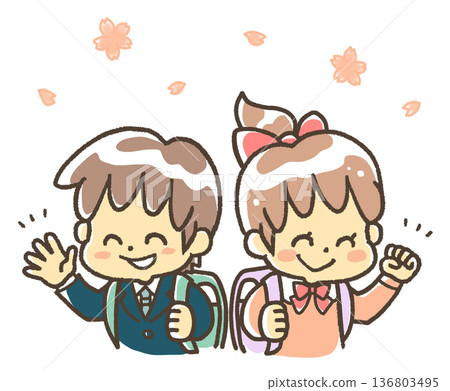 新生們在入學典禮上顯得十分興奮。 新生們在入學典禮上顯得十分興奮。 136803495