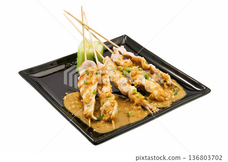 chicken satay chicken satay 136803702