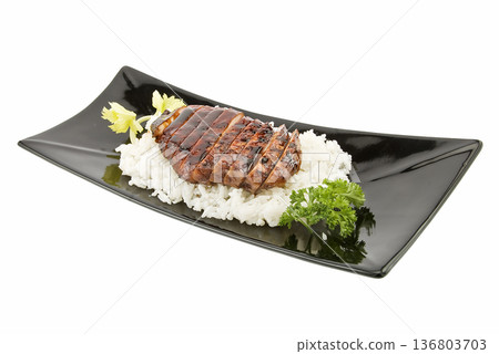 chicken and rice chicken and rice 136803703
