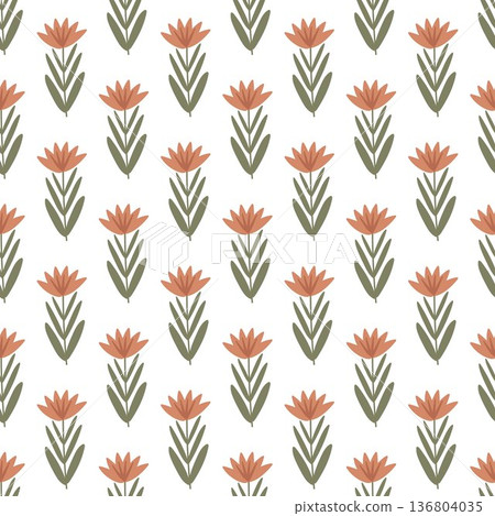 seamless botanical pattern with flowers seamless botanical pattern with flowers 136804035