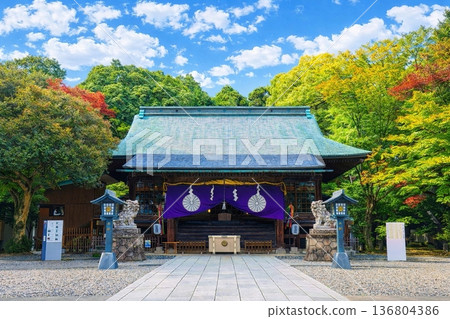 二荒山神社與藍天 136804386