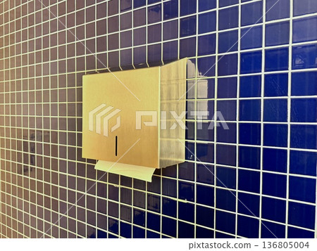 paper towels in the bathroom in a modern style 136805004