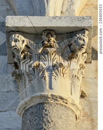 Corinthian Column Capital With Acanthus Carving, Restoration Focus Corinthian Column Capital With Acanthus Carving, Restoration Focus 136805033