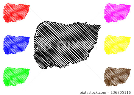 Marajo island (Federative Republic of Brazil, Amazon River, South and Latin America, State of Para) map vector illustration, scribble sketch Marajo map Marajo island (Federative Republic of Brazil, Amazon River, South and Latin America, State of Para) map vector illustration, scribble sketch Marajo map 136805116