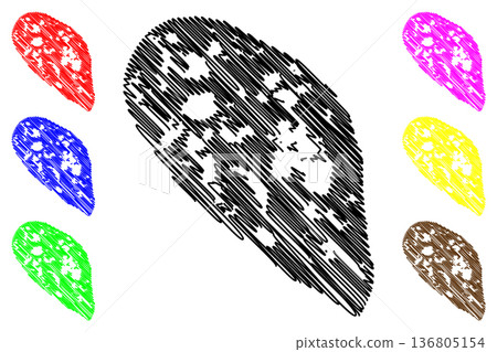 Morzhovets island (Russia, Russian Federation, White Sea) map vector illustration, scribble sketch Morzhovets map Morzhovets island (Russia, Russian Federation, White Sea) map vector illustration, scribble sketch Morzhovets map 136805154