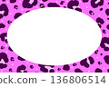 A girly pink leopard print frame 136806514