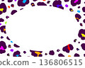 Colorful leopard print frame 136806515