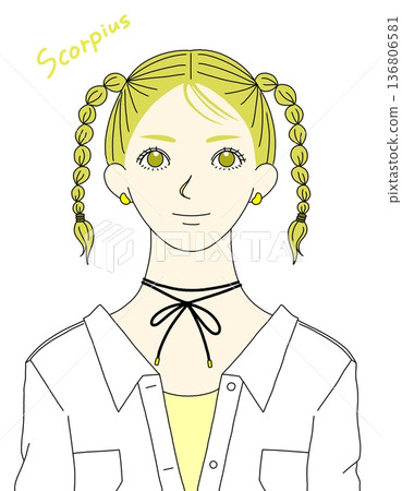 Scorpio motif girl 136806581