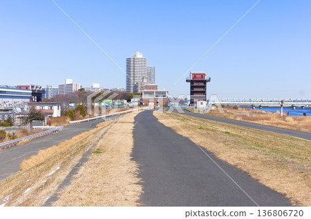 東京江戶川區荒川河畔 2026 年 2 月 東京江戶川區荒川河畔 2026 年 2 月 136806720