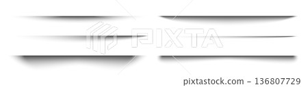 Shadow vector divider paper overlay effect. Shadow effect realistic box rectangle transparent flyer Shadow vector divider paper overlay effect. Shadow effect realistic box rectangle transparent flyer 136807729