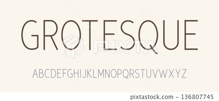 Typography minimalist sansserif font alphabet specimen featuring elegant uppercase lettering, modern Typography minimalist sansserif font alphabet specimen featuring elegant uppercase lettering, modern 136807745