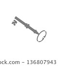 Old key vector icon template design 136807943