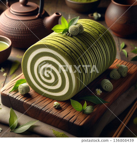 木質香氛和抹茶卷的溫暖 136808439