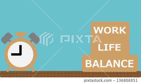 工作與生活平衡圖示 136808851