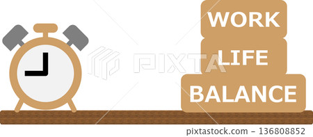 工作與生活平衡圖示 136808852