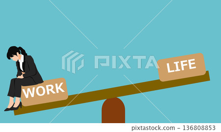 Work-life balance illustrations 136808853